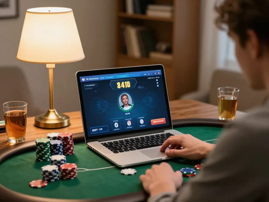 Play online poker with yo88i enjoying a cozy living room setup.