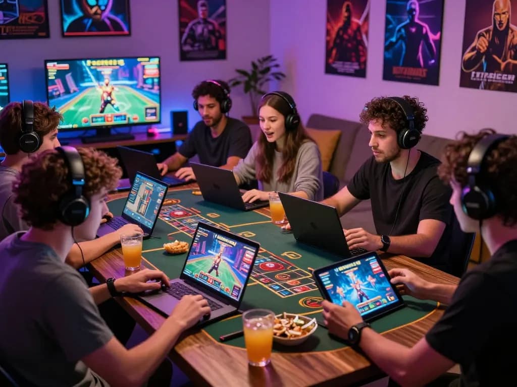 Exciting NK88 online gaming experience with players engaging in live casino games and vibrant graphics