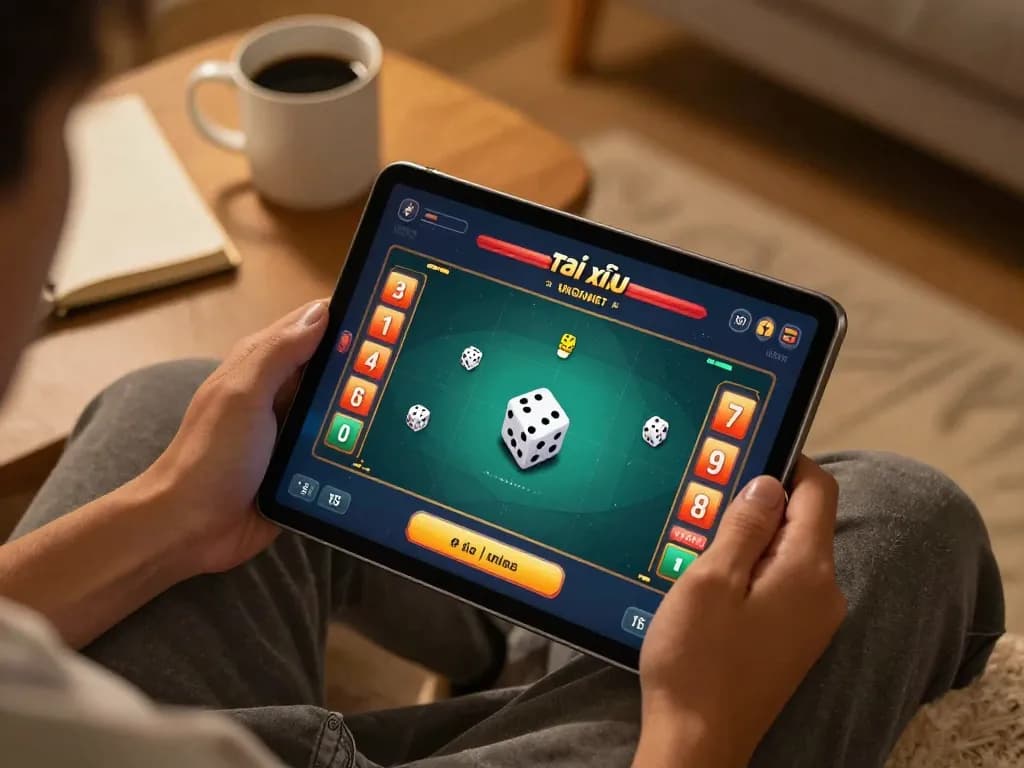 Engage in thrilling tài xỉu online gameplay from the comfort of home on a tablet.