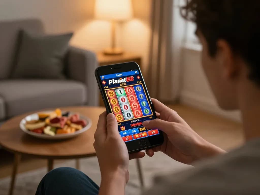Experience seamless gameplay on Planet88's mobile app while enjoying a cozy home environment.