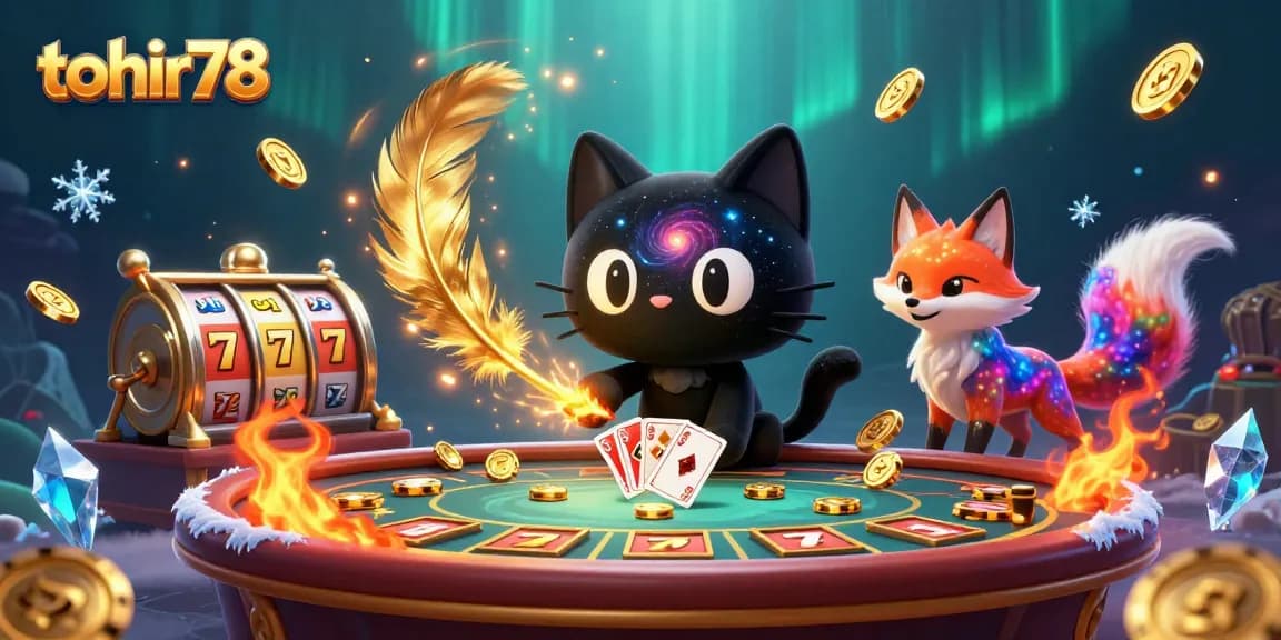 Menang besar dengan tohir78 di kasino online, memikat dengan kucing hitam dan slot berkilau.