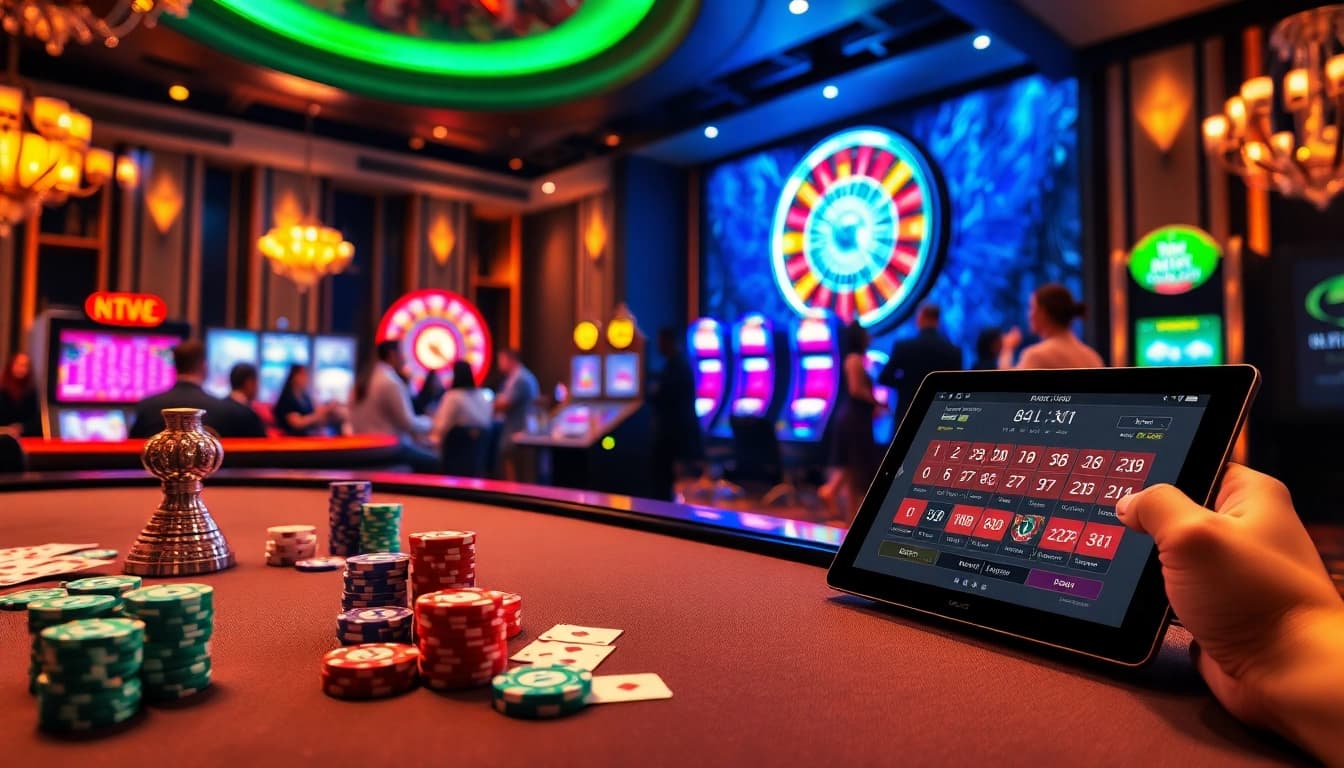 Players enjoying a vibrant casino environment with BDTK1 betting interface and rich gaming elements.