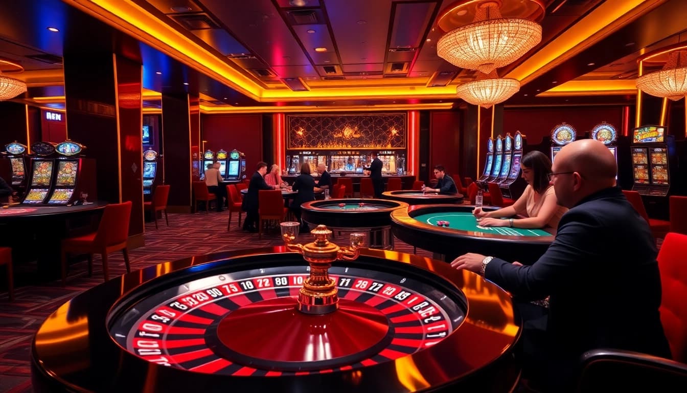 B52 CLUB players experience thrilling casino action with engaging games in a luxurious setting.