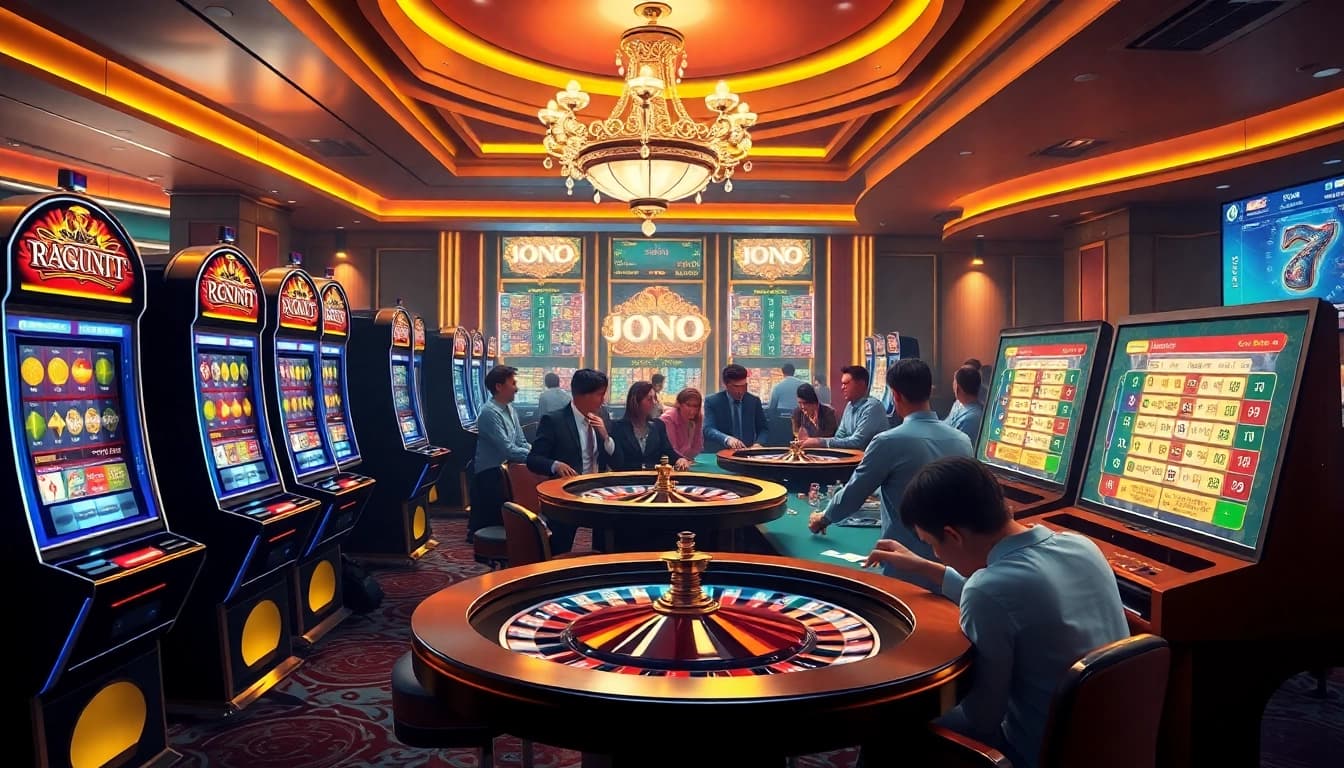 Experience the thrill of idnslot with vibrant slot machines and an elegant casino atmosphere.