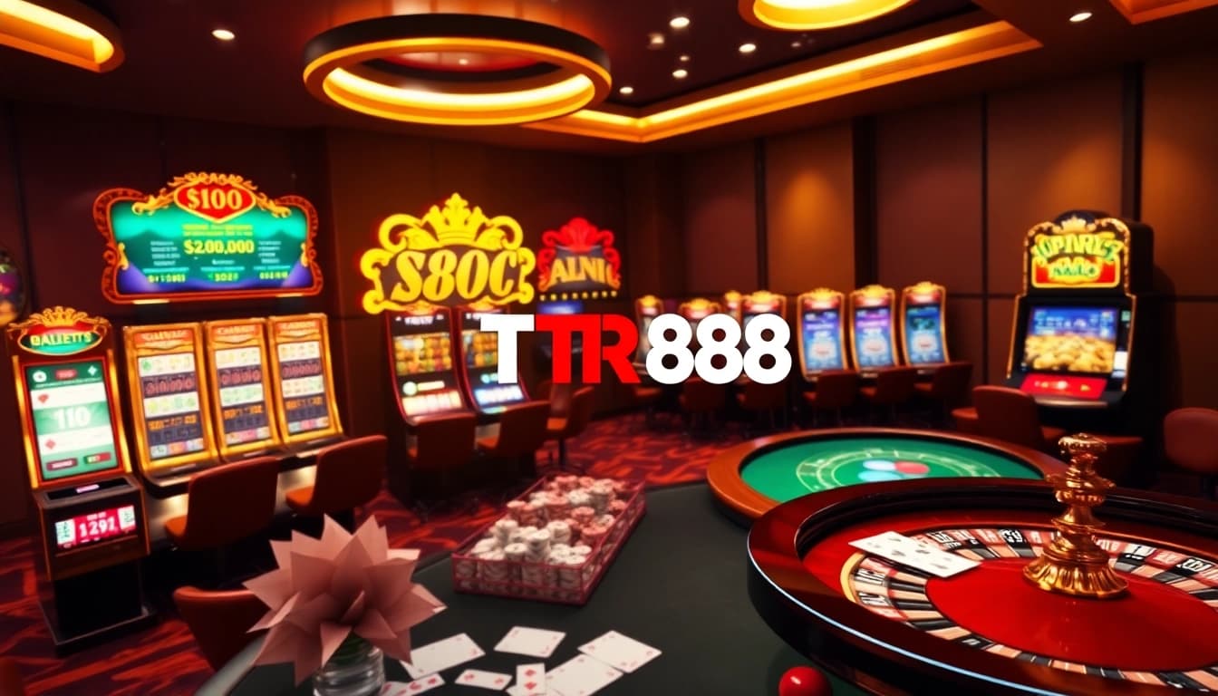 Experience online gambling excitement with TR88's vibrant casino interface and games.