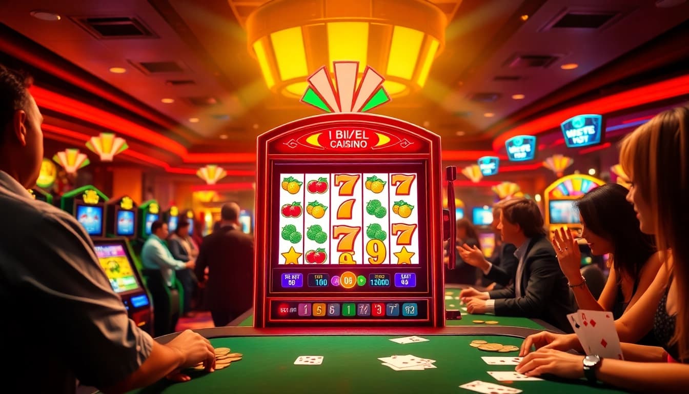 Neue casino bonus ohne einzahlung im Fokus eines beliebten Spielautomaten mit fröhlichen Spielern.