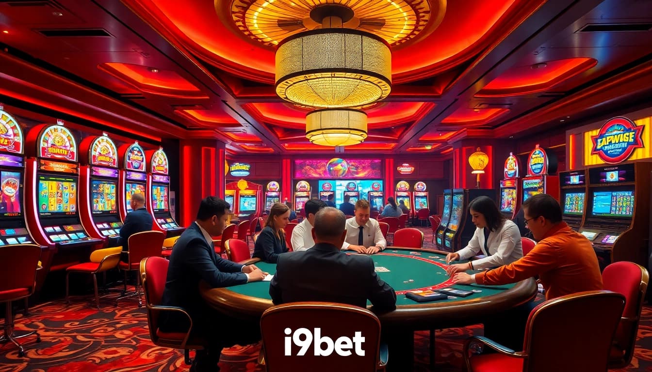 Unleashing excitement at i9bet with high-stakes poker and vibrant casino vibes.