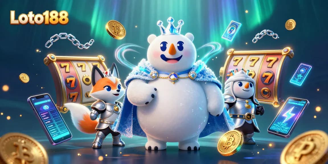 Join Loto188 with excitement as the ice king bear and silver fox conquer jackpot slots.