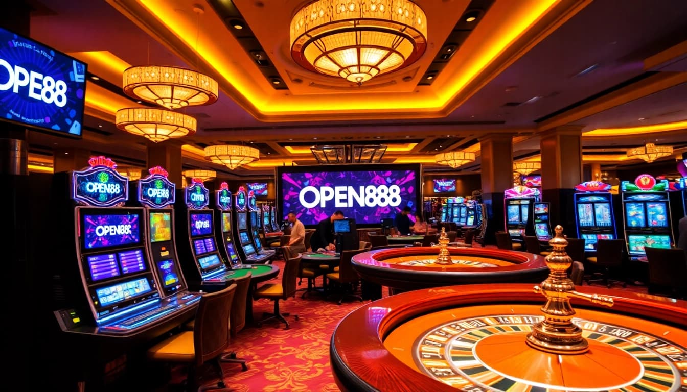 Experience the excitement of gambling at OPEN88 with vibrant casino tables and games.