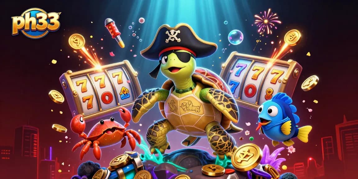 Spin and win at ph33 with vibrant slots and animated treasures in an exciting underwater scene.