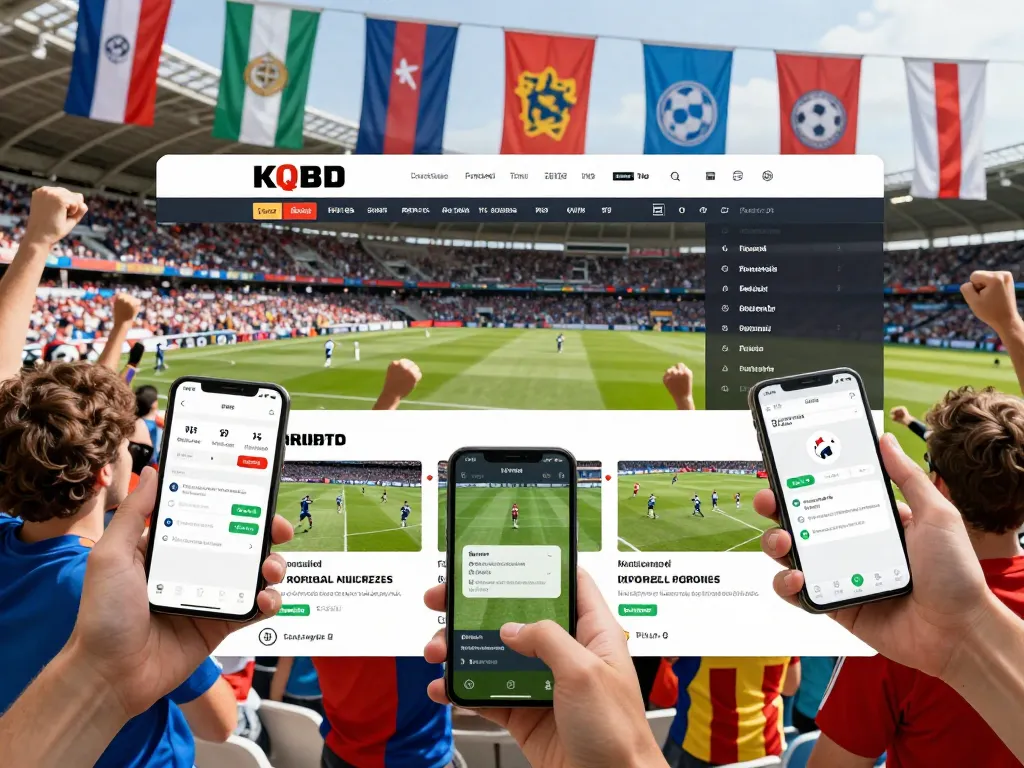Engaged fans following KQBD scores and updates in a lively stadium atmosphere.