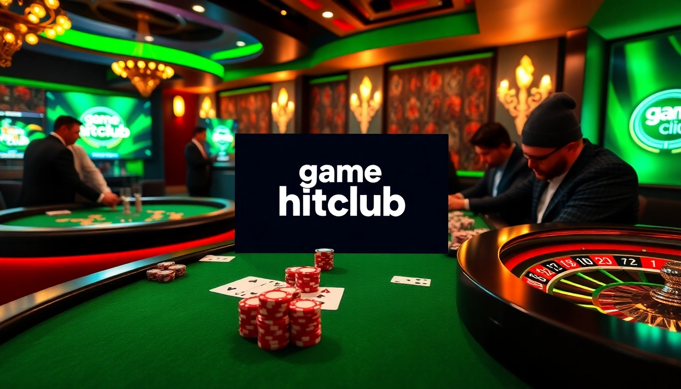 Players enjoying the thrill of game hitclub at a vibrant online casino.