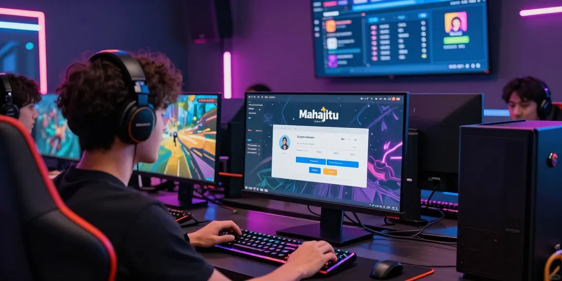 Engaging Mahajitu online gaming scene with vibrant graphics and user interface.