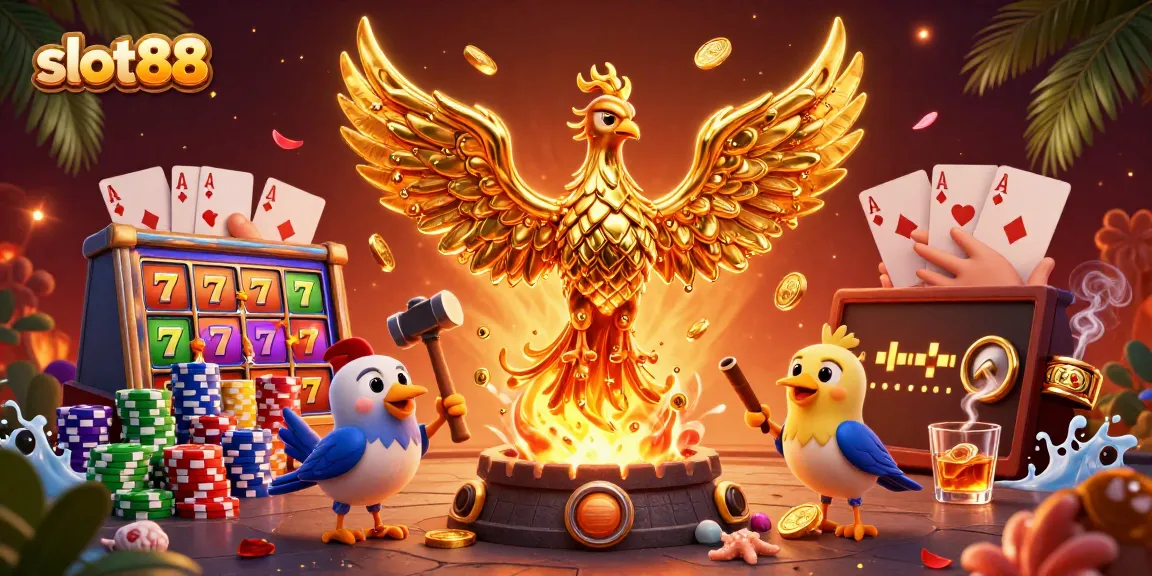 Putar slot88 untuk meraih jackpot dengan phoenix emas dan elemen judi menarik.