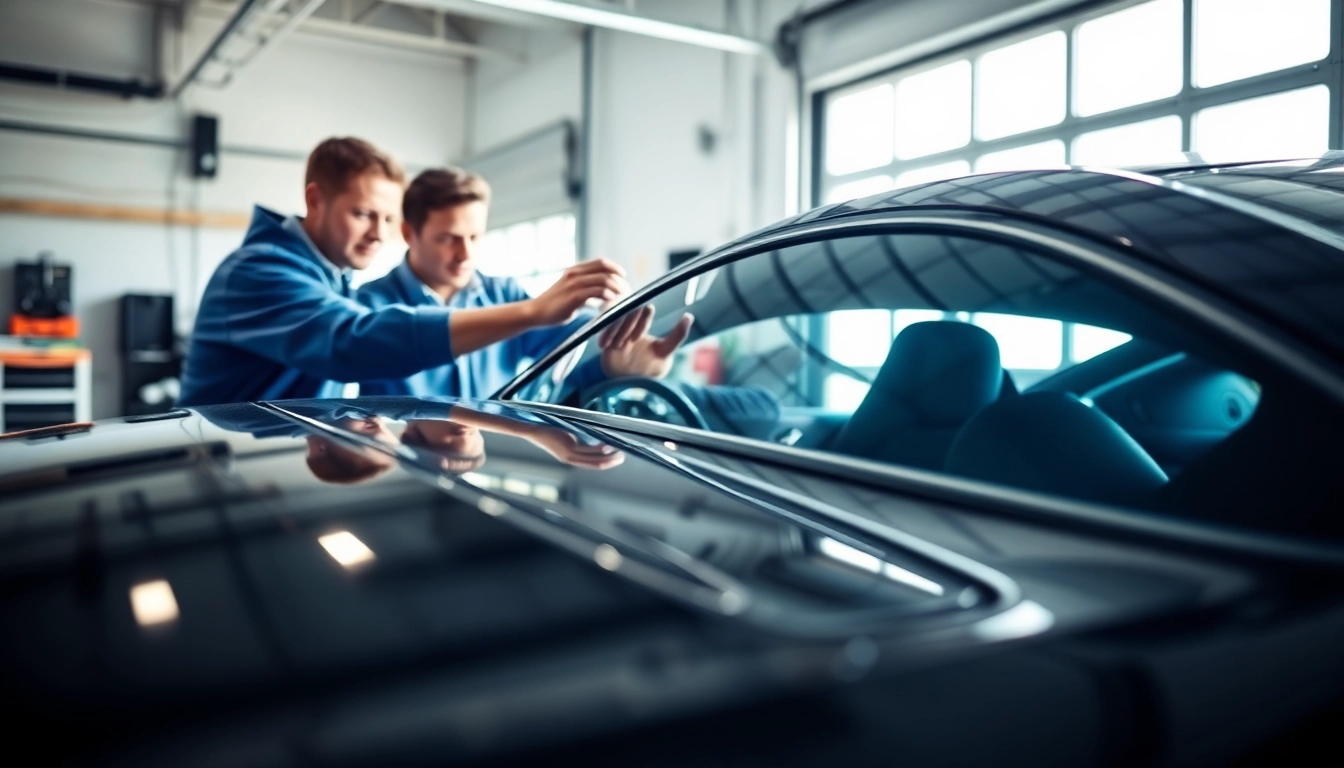 Enhance your vehicle's appearance with professional auto window tint near me in action.