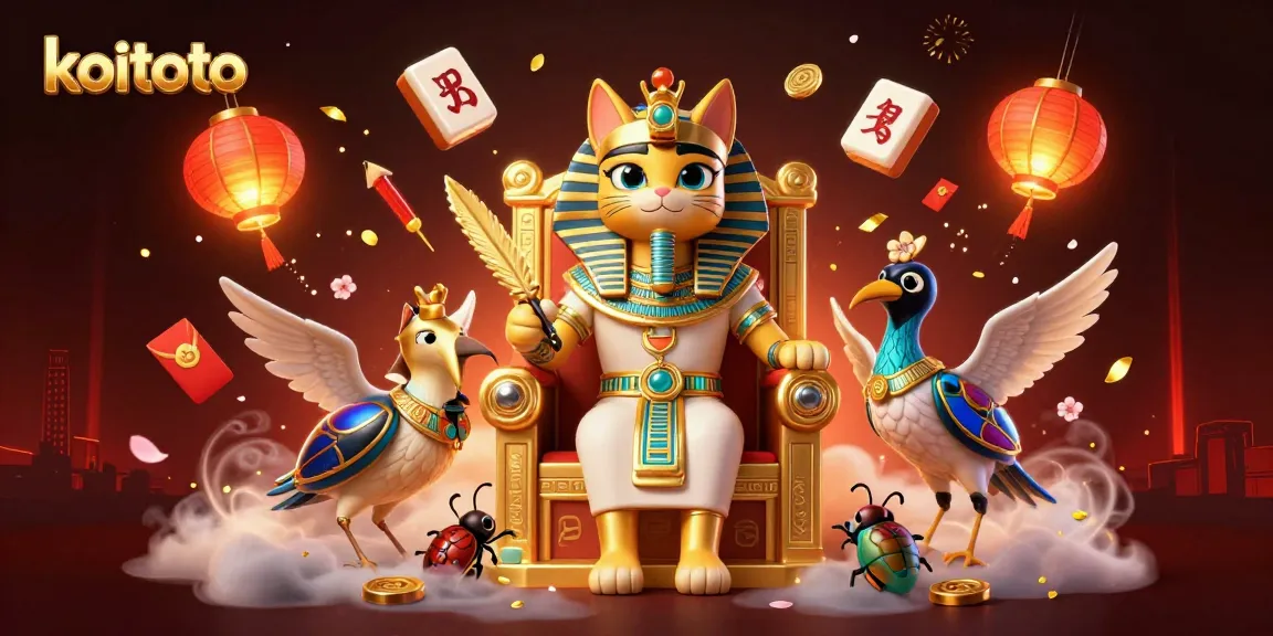 Koitoto provides a vibrant gaming experience with dynamic Egyptian-themed characters and festive gambling elements.