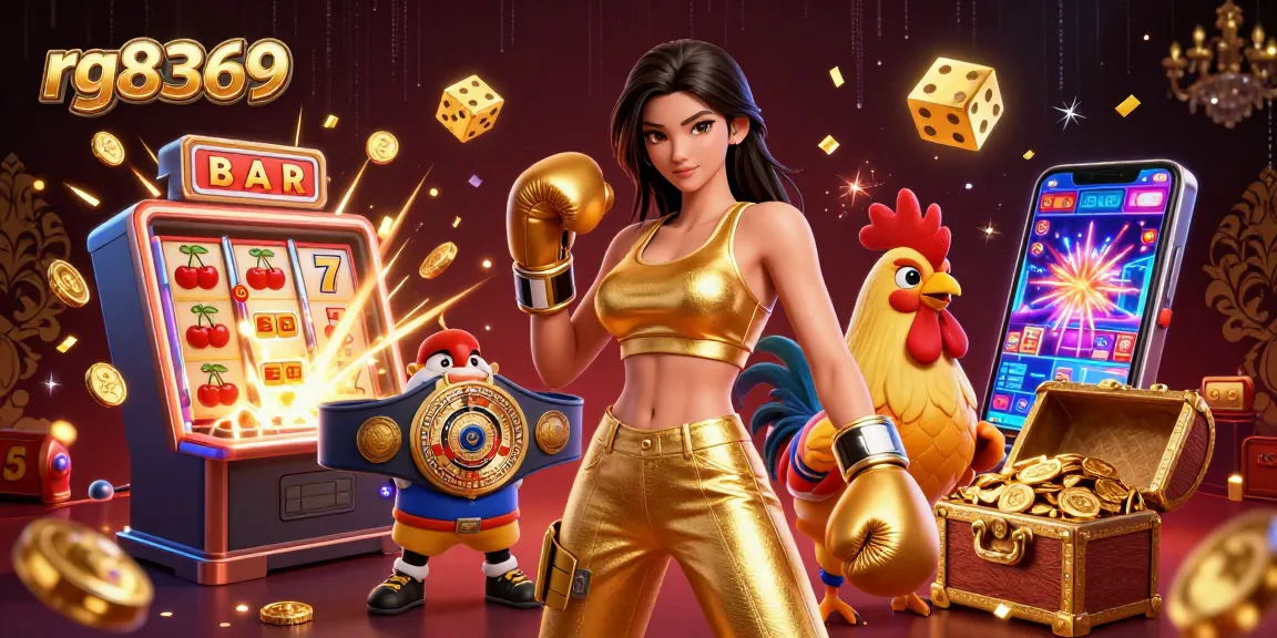 Experience the exciting world of rg8369 with vibrant casino-themed characters and dynamic game elements.