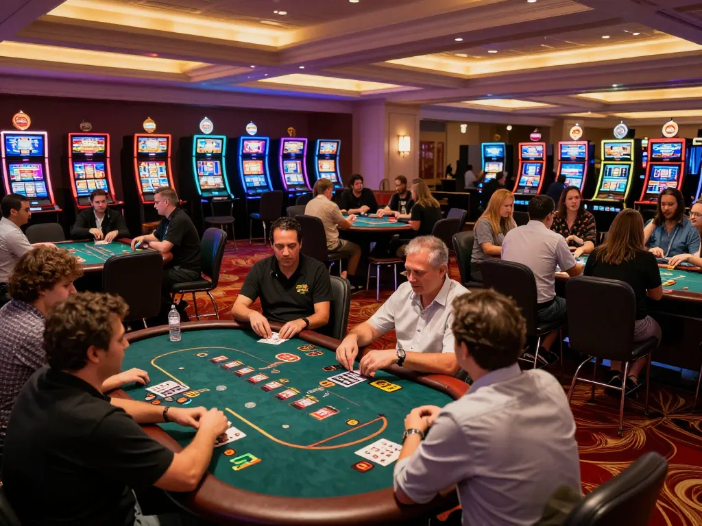 Players enjoying casino games at tip88 with vibrant atmosphere and professional dealers