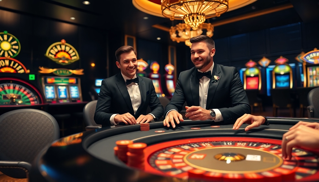 A dynamic poker game scene showcasing a thrilling moment related to https://new88.help/, capturing professional players and vibrant casino elements.