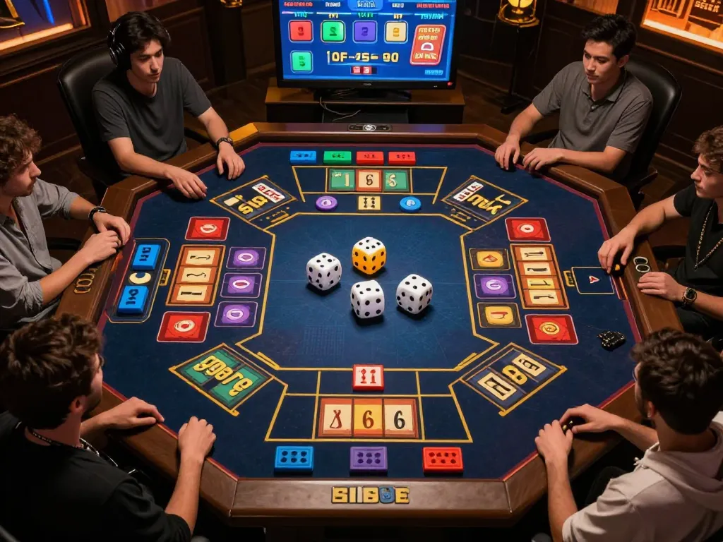Sicbo Online gameplay showcasing a dynamic digital interface with animated dice rolls and player engagement