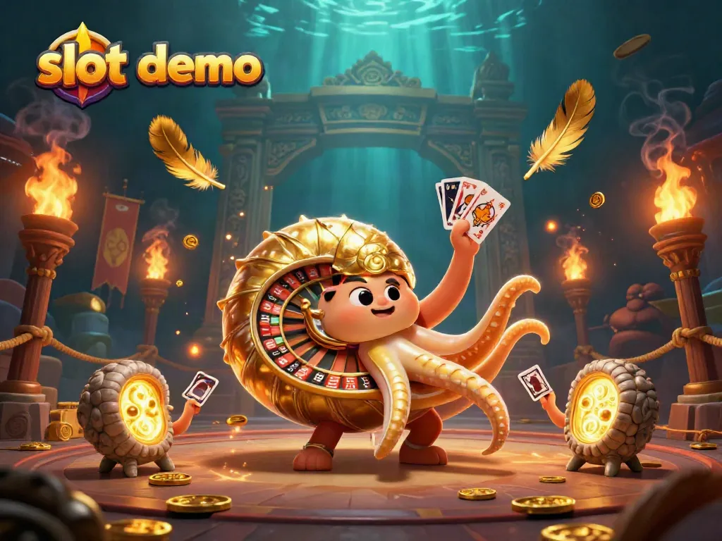 Menangkan permainan slot demo dengan karakter nautilus yang menakjubkan dan elemen kasino berkilau.