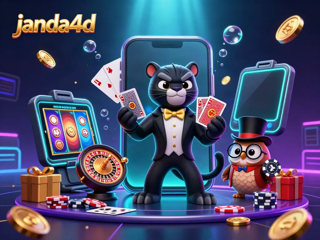 Permainan kartu dan chip poker seru di JANDA4D dengan suasana elegan dan mengasyikkan