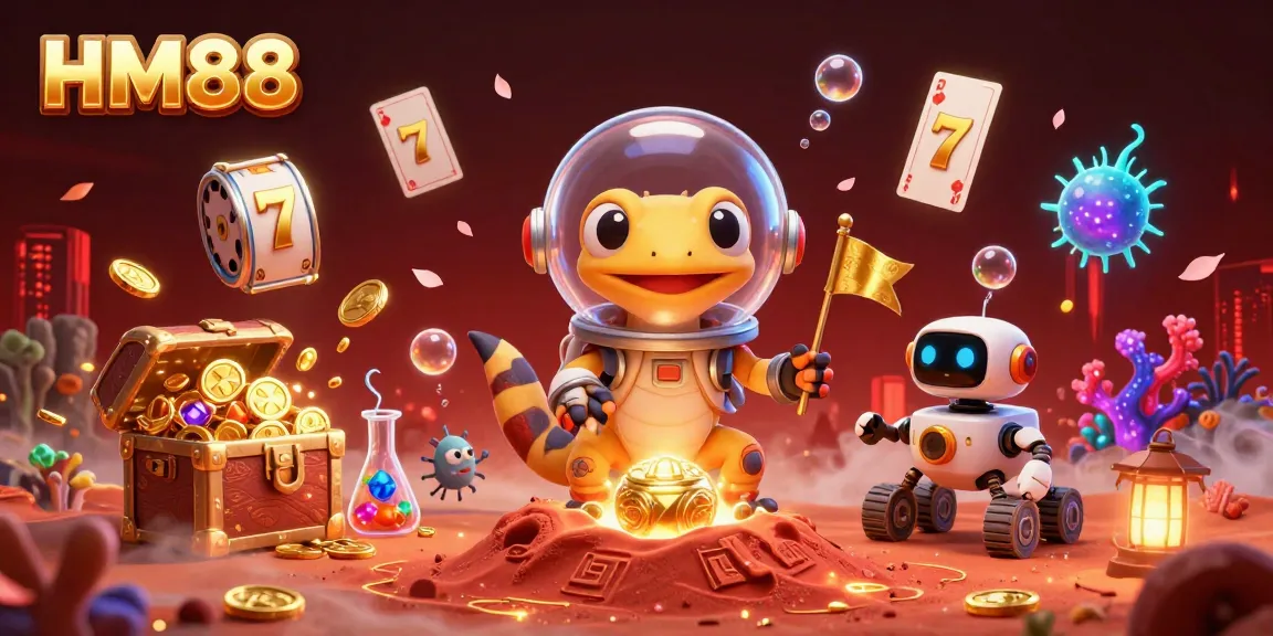 Engage in exciting gameplay at HM88 with vibrant slot machines and dazzling casino elements.
