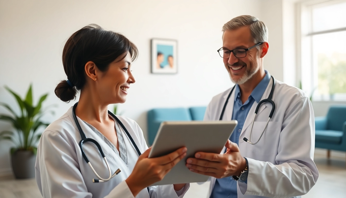 Engaging online urgent care doctor visit showcasing a friendly healthcare provider assisting a patient.