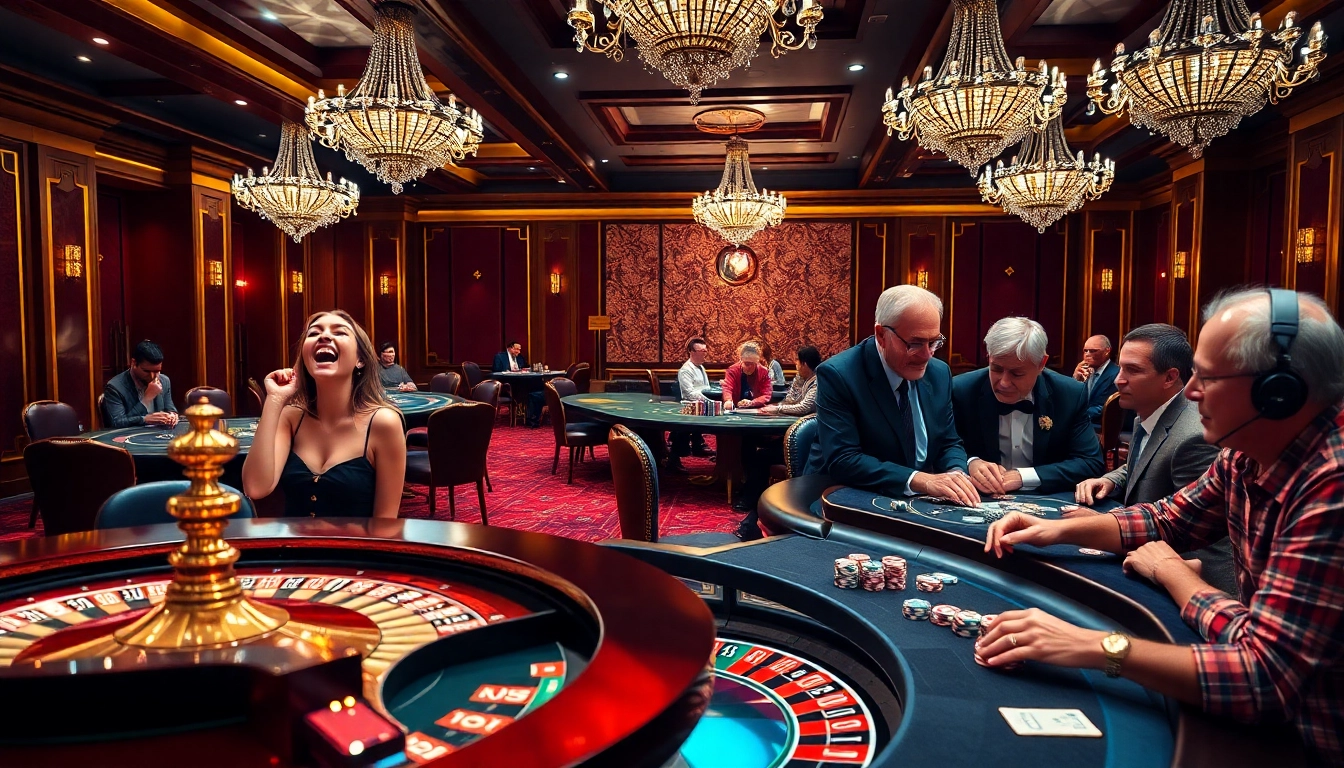 Engage in thrilling poker games at bomwin's luxurious casino scene filled with excitement.