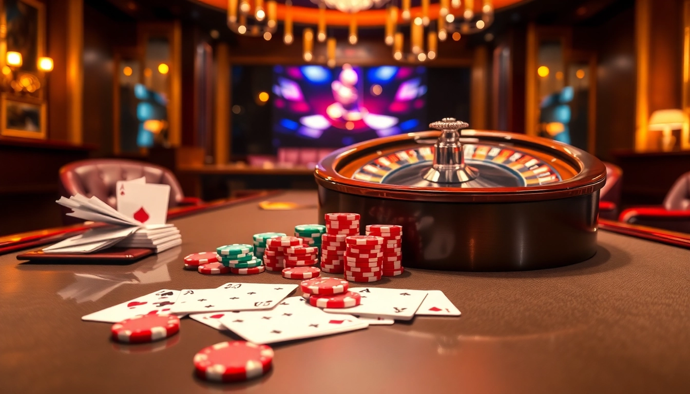 Pahala4d gaming experience with vibrant roulette wheel and colorful poker chips.