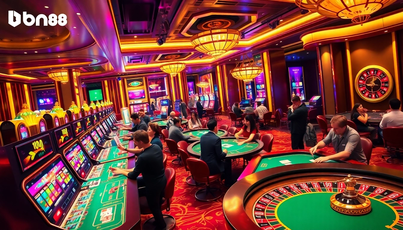 Experience the excitement of gambling at https://bong88.casa/ with vibrant casino tables and joyful players.