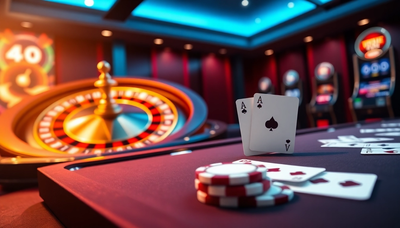 Experience the excitement of Hi88 with vibrant casino visuals and engaging gambling activities.