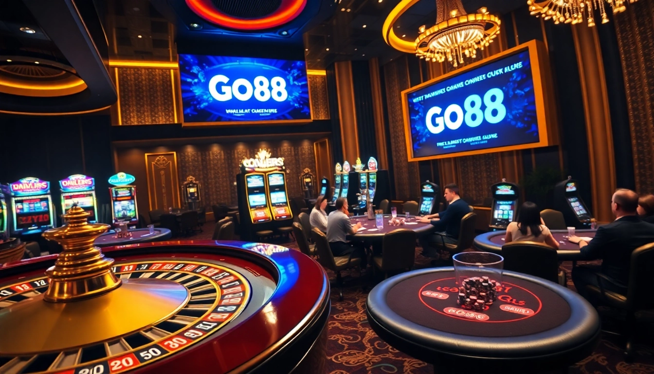Experience thrilling gaming at Go88 with engaging slot machines and poker tables