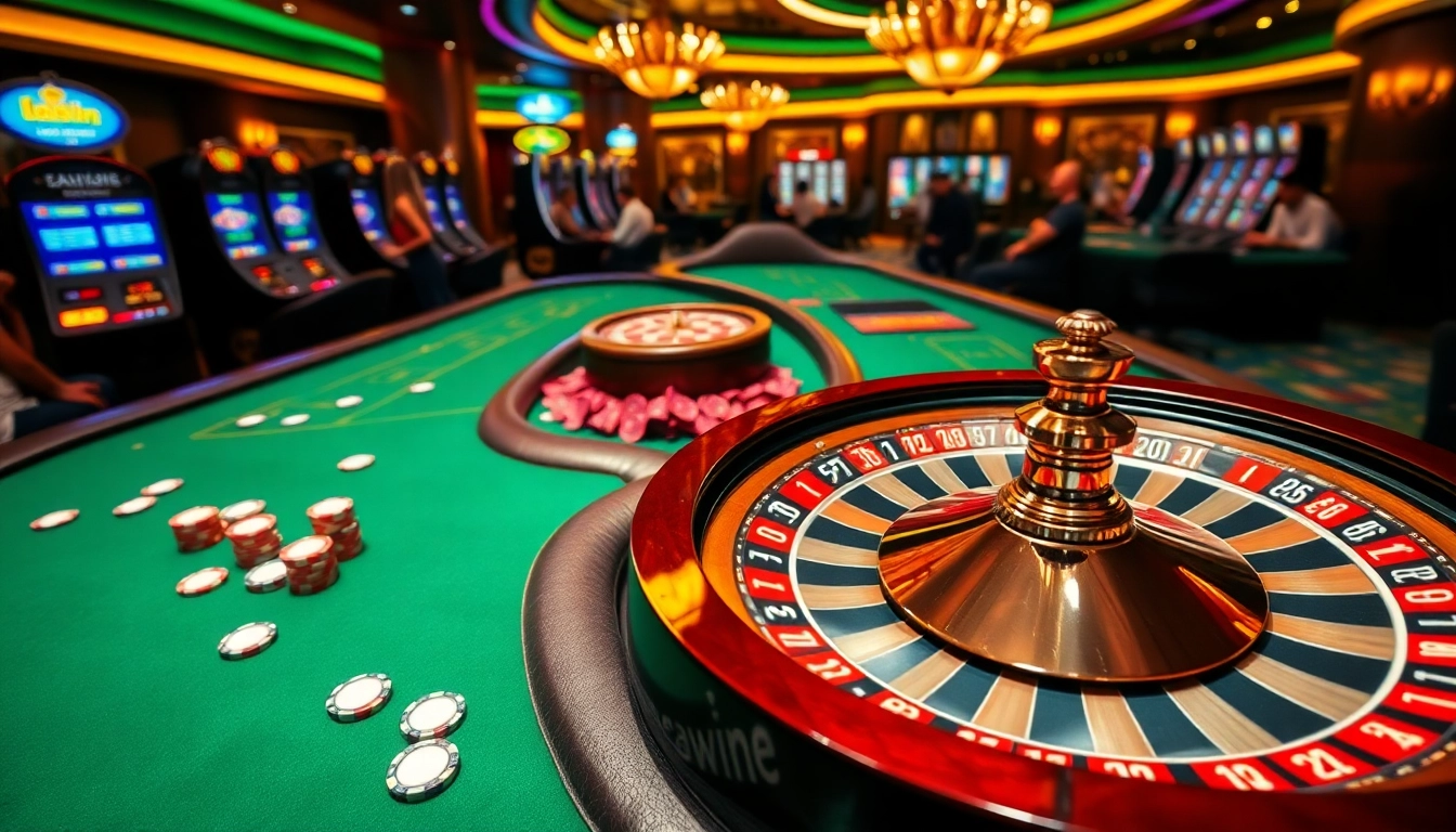 Experience thrilling gameplay at 33win with vibrant casino tables and high-stakes slot machines.