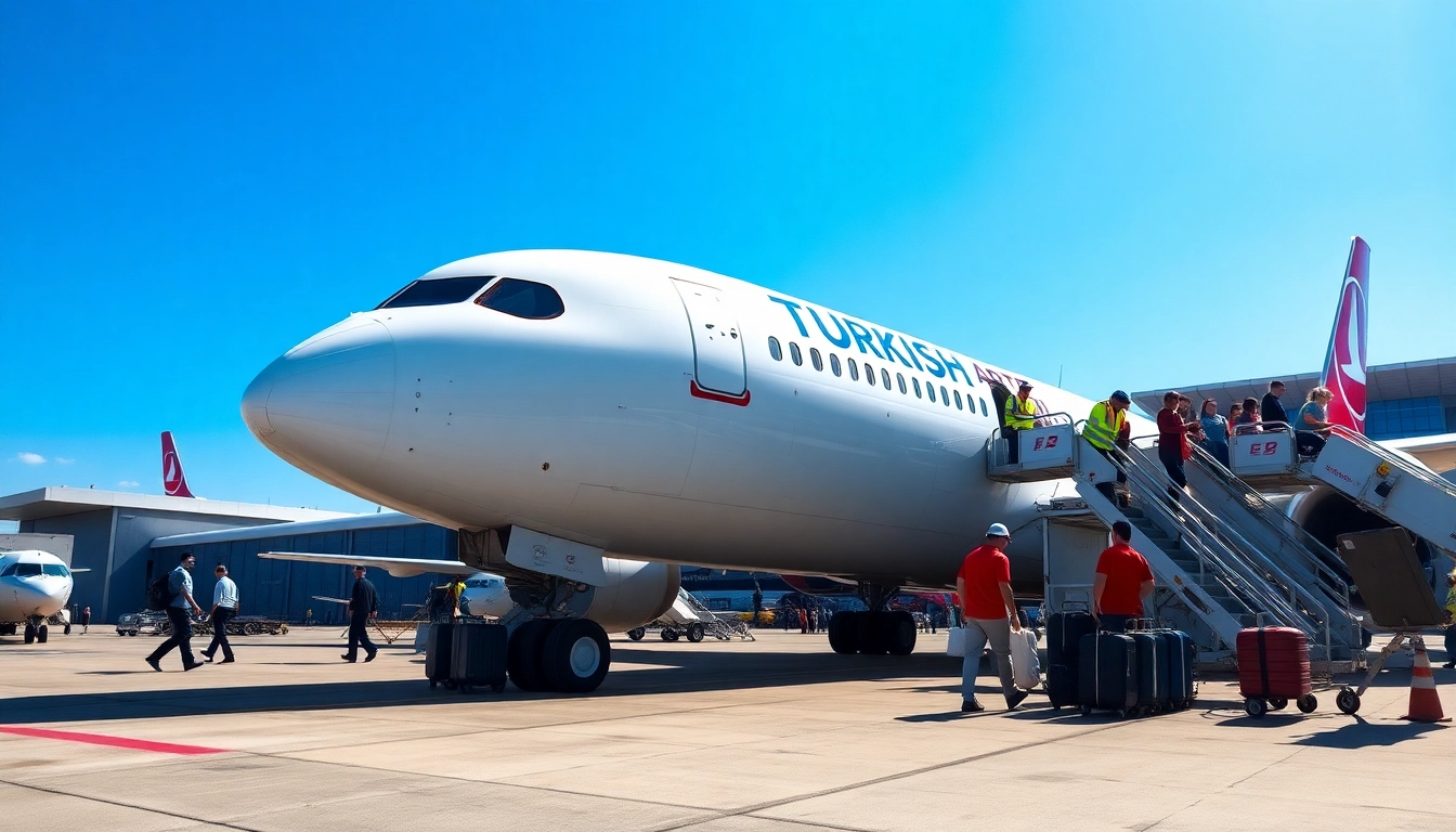 Live flight status of tk88 at Istanbul Airport with passengers boarding a Turkish Airlines Boeing 787-9.