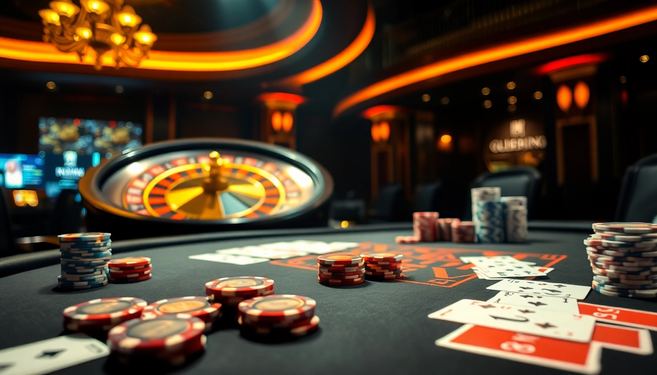 The hidden wiki explored through an elegant casino scene with poker chips and a roulette wheel.
