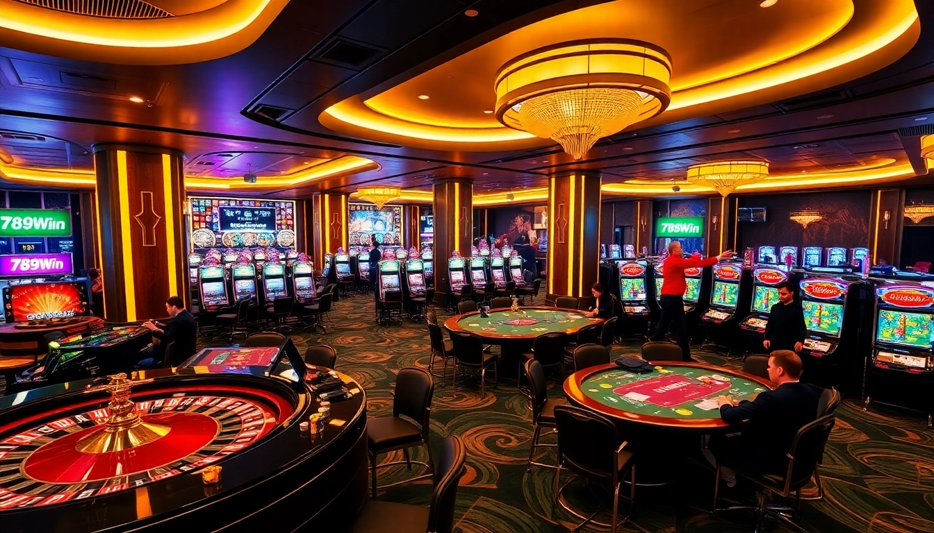 Active players experiencing the thrill of gambling at 789Win's luxurious casino.