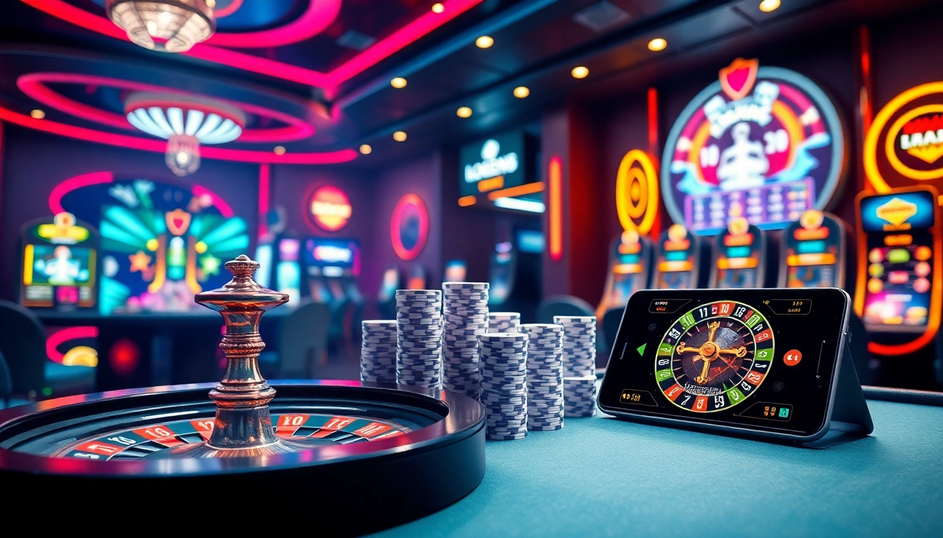 Exciting gaming atmosphere showcasing nhà cái lode88 with vibrant online betting visuals.