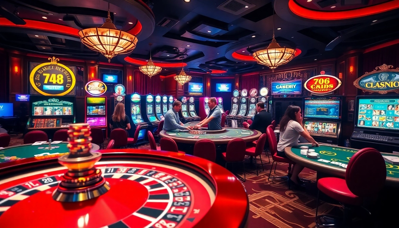 Experience the thrill of gaming at 789club with vibrant slot machines and lively casino tables.