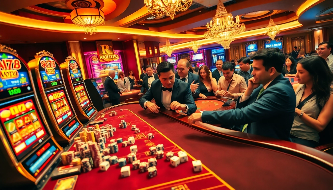 Pemain menikmati permainan seru di kasino online Ratu123 dengan mesin slot yang penuh warna.