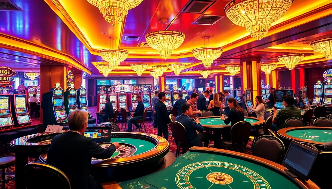Experience excitement at C168 with interactive gaming tables and vibrant slot machines.