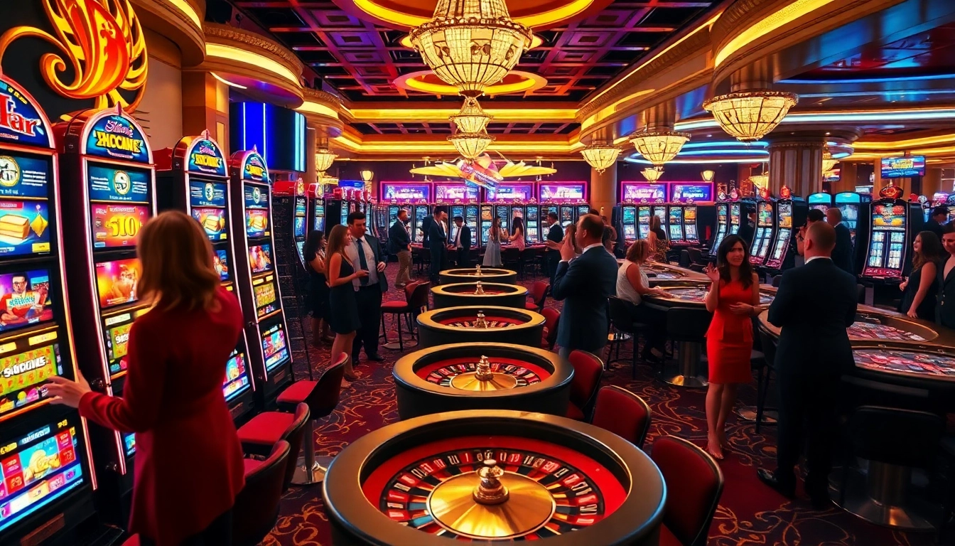 BEM88 casino scene showcasing exciting slot machines and players winning big!