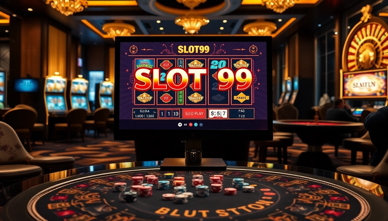 Play thrilling slot games at SLOT99 with vibrant graphics and exciting gaming atmosphere.