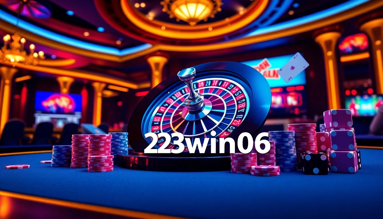 Experience the thrill of 23win06 with vibrant online gaming action featuring roulette and poker.