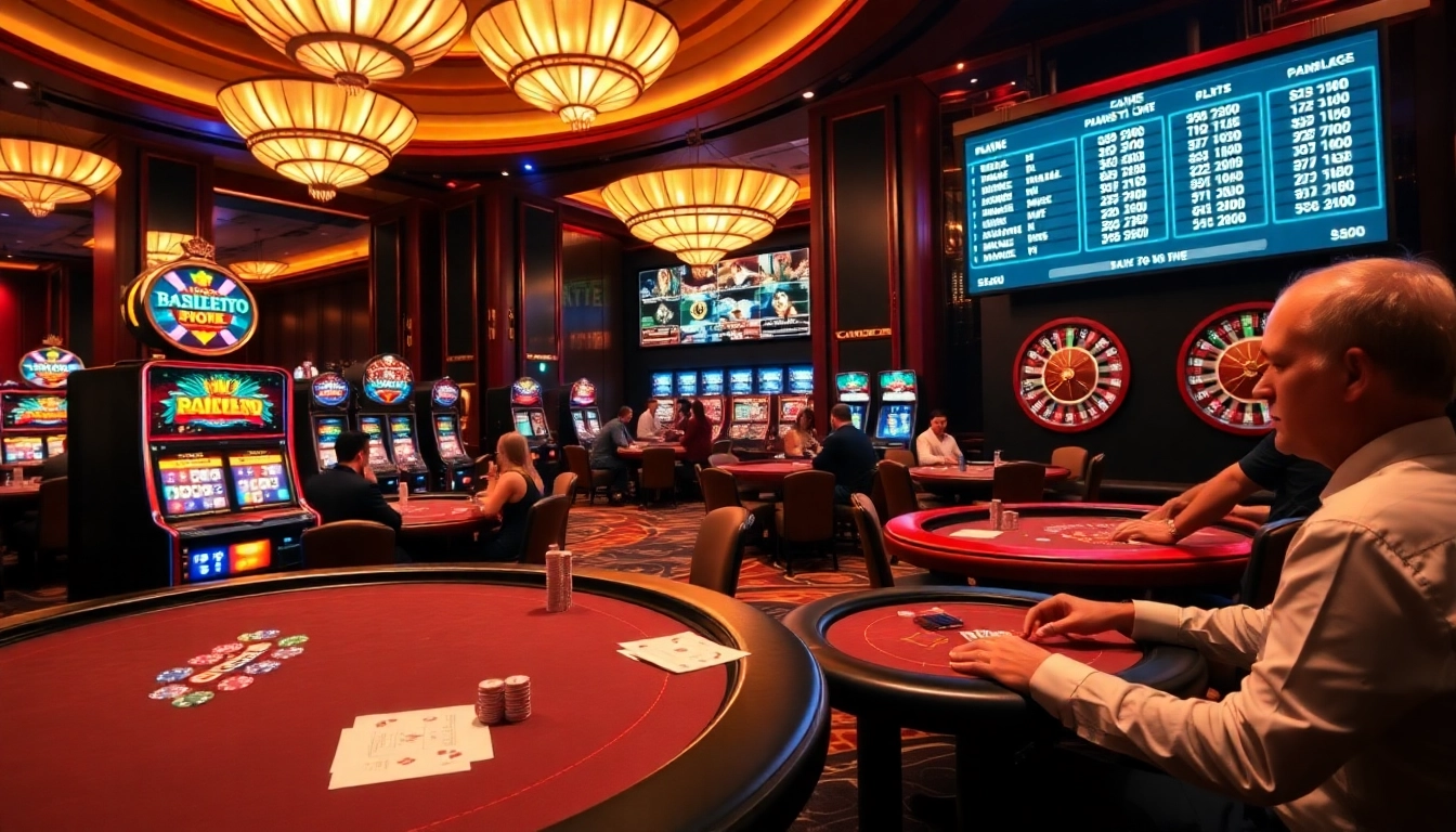 Experience thrilling gameplay at 69VN.COM with luxury casino tables and vibrant slot machines.