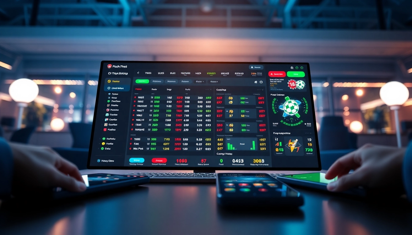 Explore the user-friendly interface of https://nhacaiuytin.us.com/ showcasing interactive betting options and engaging graphics.