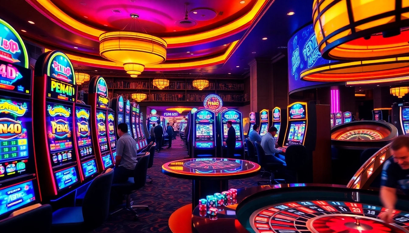 PEN4D slot machines attract eager players, featuring vibrant graphics and thrilling gameplay.