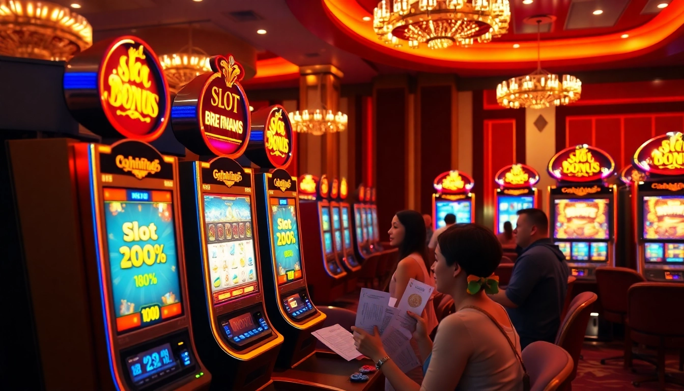 Experience the excitement of slot bonus new member 100% at online casino machines filled with vibrant players.