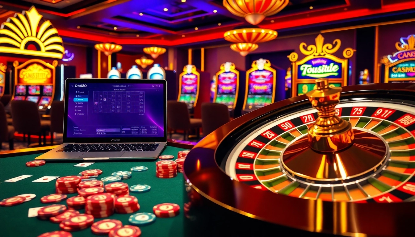 Experience the thrilling atmosphere of C168 with poker chips and a roulette wheel.