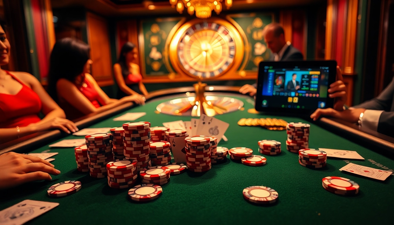 Experience the thrill of high-stakes poker with 8kbet buzz in an elegant casino setting.